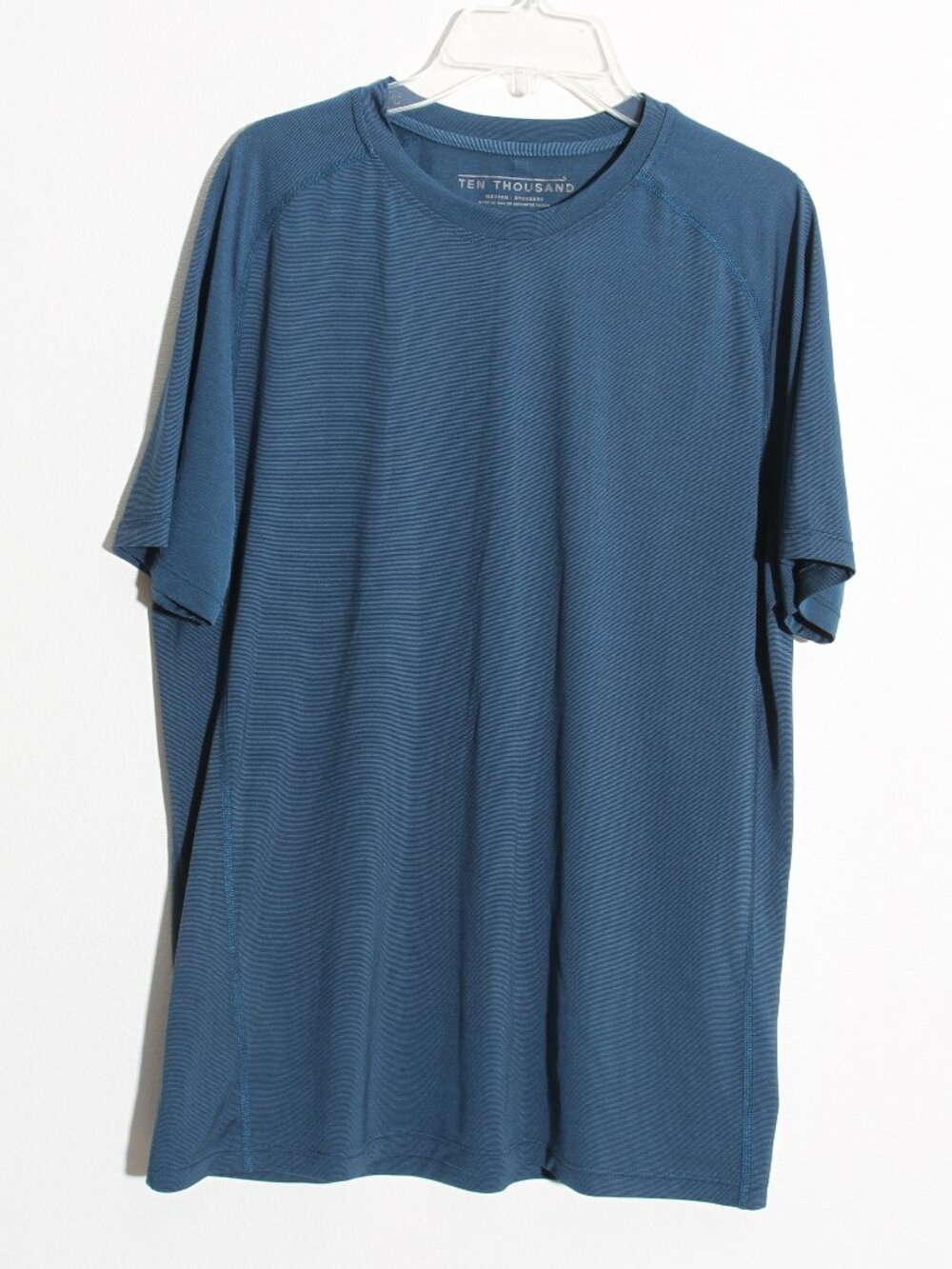 Ten Thousand Shirt Top Short Sleeve Tee T-Shirt Blue Micro Stripe Size Medium